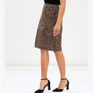 J. CREW LEOPARD Leslie Pencil skirt Sz 14 . NWOT